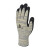 代尔塔 DELTAPLUS 202052防油丁腈涂层防切割手套 通用劳保手套耐热防割 黄灰色（黑色涂层） 8码