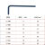 百利精细0.71 0.89 1.27MM内六角扳手M-7M黑色平头0.71-3MM 单独1支0.89MM(全长34MM