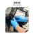 贸正一次性蓝色防护手套1000只 丁腈PVC合成无粉防滑防水耐磨清洁清洗盒装抽取式 S
