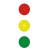 PULIJIE 红黄绿压力表标识/表盘指示贴管道标示标签贴反光圈 直径15厘米 绿色
