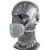 普达 防尘面具工业防粉尘口罩装修水泥灰尘打磨煤矿工硅胶面罩 含1片滤棉PD-8012