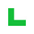 坚冠 定位贴 警示6S四角定位贴纸 桌面定位定置标签标识 5S管理定位贴纸 绿色L型3*1cm 100个