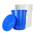 厨房垃圾桶大号商用餐饮塑料储水桶大容量带盖级圆形储水桶 60L蓝色带盖送水瓢送袋子