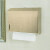 加厚不锈钢擦手纸盒厕纸盒酒店卫生间挂式抽纸巾盒擦手纸架免打孔 黑钛金无指纹B621亮面加厚