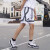 贵娇儿（GUIJIAOER） 美式运动裤男透气篮球裤假两件健身训练短裤 3X3白色短裤 2XL(180-185高.150-175斤)