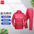 谋福CNMF女式雨衣分体套装 安保人员徒步防水制服(女装酒红款) 3XL 180(175-180)1149