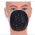 LISM定制适用防灰尘口罩水泥工劳工口罩外皮带孔内置加厚海绵包边多层 黑皮防尘口罩20个