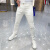 杜宾爵欧洲站白色牛仔裤男士2024新款潮流简约纯色百搭弹力修身小脚裤子 白色 28 2尺1