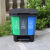 杨笙福三合一垃圾分类三胞胎桶商用脚踏式三垃圾分类垃圾桶单桶拆 绿灰蓝 40L