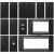 德力西118型开关插座组合模块六孔九孔十二孔多孔厨房面板黑色5孔 三位面板