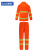 苏识 户外反光市政环卫工人保洁加厚双层雨衣雨裤套装（橘红多条反光条环卫套装 网眼内衬） 橘红 XL 