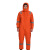 钢米 DJ0011 冬季防水带帽防寒保暖连体工作服棉服加厚 XL(175) 橙色
