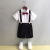 GOKU男童礼服套装幼儿园演出服背带裤夏季小主持人儿童西装毕业服花童 黑色 80（建议体重15-20斤）
