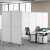 OD 工业移动屏风隔断可折叠推拉工厂车间活动墙板式办公室玻璃高隔断定制 (全板式+配件)每平米