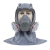 HKFZ6800防毒面具头罩打磨装修喷漆专用防粉尘油烟护脸防毒防尘面罩 头罩配圆形防尘盒 中