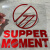 supper moment 香港乐队汽车贴纸雕刻玻璃车身装饰应援贴 反光红色 20*17cm