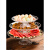 亚克力水果盘小精致 塑料透明大号圆形果盘小号ktv酒吧小吃碟商用 25cm荷花盘
