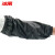冰禹 PU皮套袖（5双）劳保防脏防水防油皮革护袖 黑色 BH-343