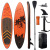 优佳妮现货pvc料EVA防滑垫充气式滑水板户外露营sup桨板水上充气冲浪板 橙色