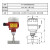 防爆阻旋料位SR10sr80高温阻旋式料位物位计料仓粉体罐控制器 标准螺纹一字型