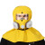 利力维特防毒面具全面罩化工喷漆农封闭帽子呼吸器全脸防护头罩放毒防尘 黄色套装