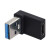 上弯头90度Type C USB-C充电数据转接头USB 3.1母对3.0公UC-357 黑色下弯 0.01m