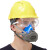 普达防尘面具工业粉尘装修灰煤矿硅胶面罩 含1片滤棉PD-8005G