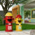 幼儿园卡通垃圾桶大号儿童户外消防栓创意分类公园果皮箱带盖商用 浅蓝色大号100cm