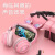 新款无线发光兔耳朵头戴式蓝牙耳机音乐可爱儿童游戏头戴蓝牙耳机 少女粉