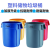 圆形塑料桶储物桶带盖大号垃圾桶户外小区物业塑料环卫桶加厚 豪华75升黄色