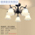 珍维亚欧式美式吊灯术复古客厅卧室餐厅地中海现代简约大气灯具 3头礼帽 +7w白光无频闪
