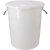 工孚 大号加厚塑料圆桶圆形收纳桶 大容量水桶 60L白色带盖 一个价