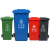 户外分类垃圾桶240L120升80升小区公共场合商用环卫挂车桶 苏州版/带轮/120升红色有害