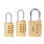 RESET 密码锁挂锁拉杆箱包锁背包密码挂锁健身房储物柜工具箱锁 RST-053小号铜挂锁
