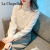 拉夏贝尔（La Chapelle）新中式国风衬衫女打底衫新款24高级感高档高端大气品牌春秋款洋气 杏色 XL 【115-125斤】