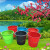 阜辰多色塑料桶纯净水桶红色大垃圾桶（5个） 绿色大号25L 超值五个装