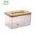 卫洋 WYS-2491 简约创意纸巾盒 轻奢透明抽纸盒 透明灰棕方形中号