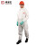 坤泽尔K1500一次性无纺布防护服连体带帽防尘透气实验室工作服白色 50件 XXL