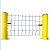 小区家用圈地隔离防护网厂家桃型柱道路绿化护栏网庭院菜地围栏网 单开门1.5米宽（带门柱）