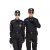 雨林军  保安制服工作服套装男款特训作训安保物业服夏款黑色   夏长套装+全套配件   单位：套 黑色 185cm 