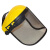 厚创 钢丝网防护面罩割草机园林防飞溅面屏防护面具 hc1149 黄色