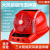 LISM空调风扇安全帽太阳能双供电极速降温工地风扇帽蓝牙USB充电带灯 6风扇蓝牙版-红色