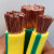 定制黄绿双色接地线BVR1240平方双色接地线国标单芯多股铜芯软电 黄绿双色BVR2.5平方/盘100米