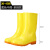 钢米 雨鞋男士水鞋雨靴防滑防水水靴 中筒单层 (单位：双) 38 黄色