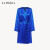 LA PERLA女士睡衣SILK真丝中长款睡袍外穿 N015蓝色 1/S