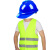 帮手仕 反光背心安全帽套装 工地施工安全防护服 均码 荧光黄反光衣+黄帽