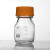 Tigergene 蜀牛蓝盖试剂瓶棕色透明玻璃螺口广口化学实验室密封采样瓶样品取样瓶 100ml(蜀牛透明高硼硅黄盖)