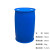 法兰桶铁箍桶化工桶工业抱箍桶开口废液泔水桶酿酒桶蓝色特厚款 全新200升双环闭口桶