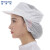 稳斯坦 W223 食品帽子透气网车间防尘工作帽带檐网兜帽可调节包头发帽白色头顶网