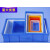 定制零件盒物料盒收纳盒配件箱塑料盒胶框五金工具盒长方形带盖周转箱 W3号蓝色 520*350*285